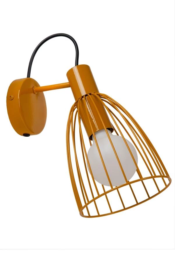 Lucide MACARONS - Wall light - 1xE27 - Ocher Yellow - off